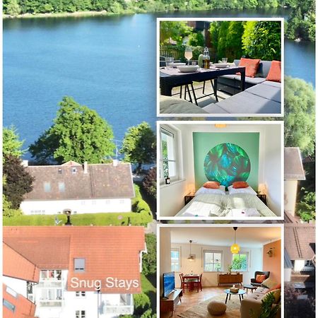 Snug Stays 1 I 3-Zimmer Design Apartment Am See Mit Garten I Home Office I Highspeed Wifi Weßling Kültér fotó