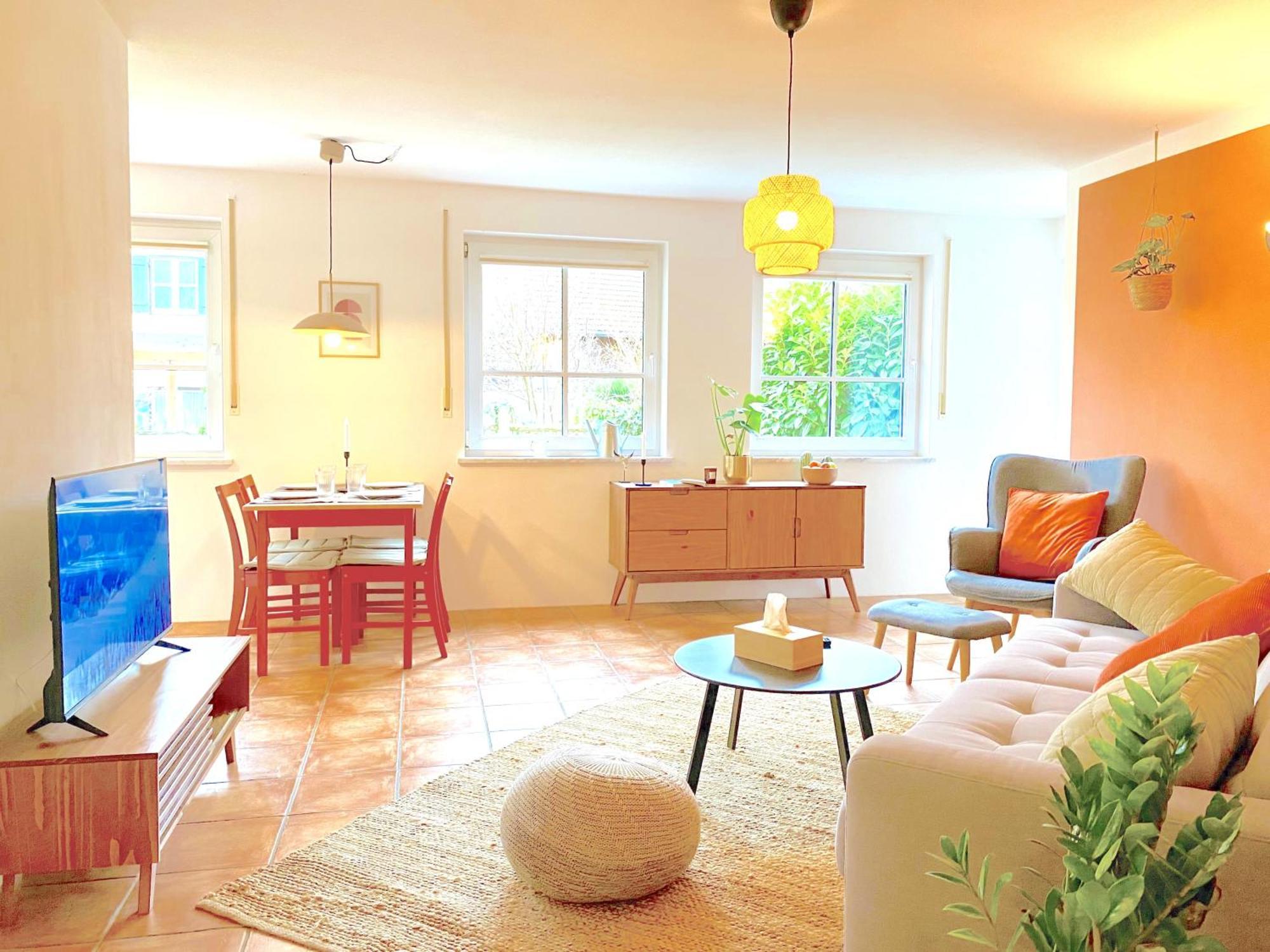 Snug Stays I 3 Zimmer Design Apartment Am See Mit Garten I Home Office I Highspeed Wifi Weßling Kültér fotó